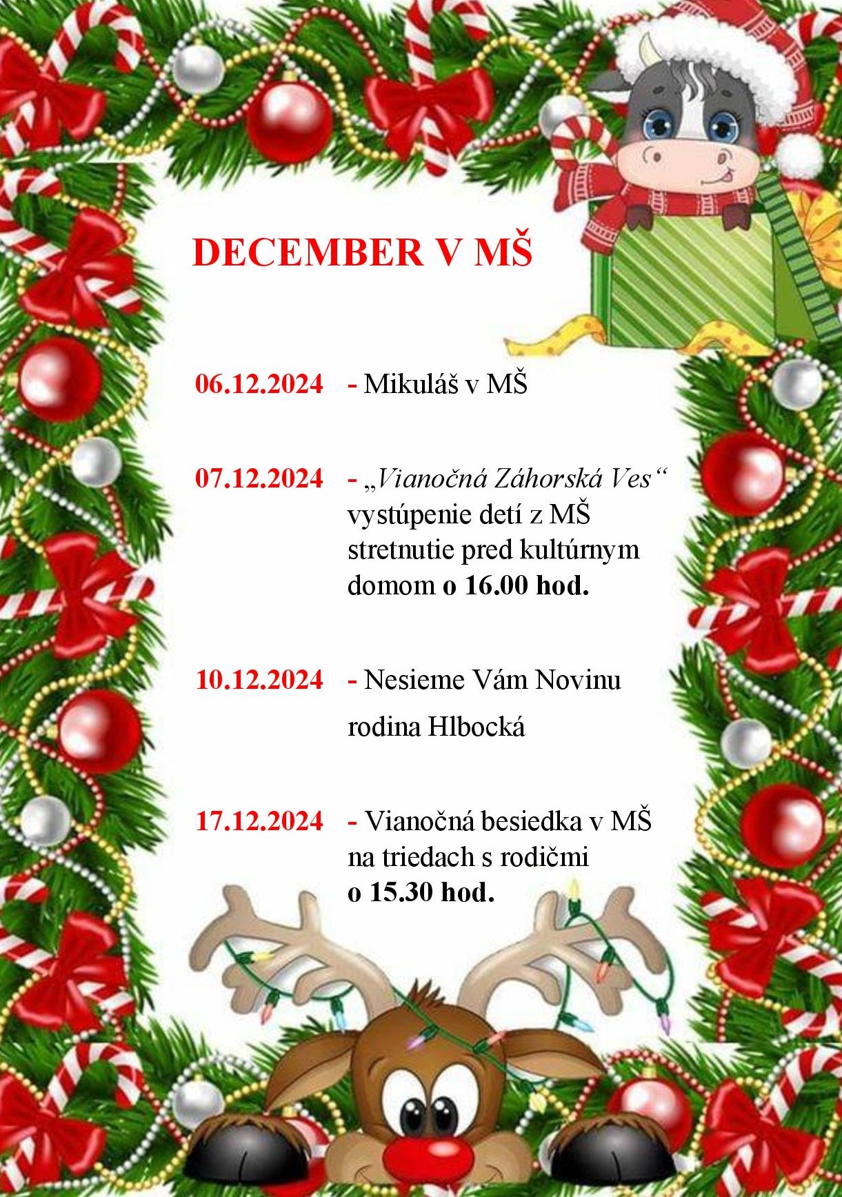 December v MŠ